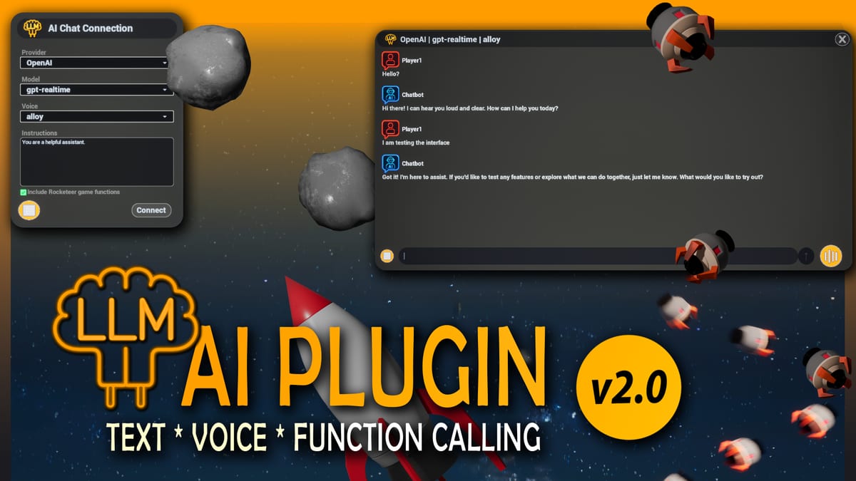 LLM AI Plugin running in Unreal Engine